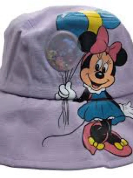 Disney Parks Lavender Minnie Mouse PVC Balloon Adult Bucket Hat - Picture 2 of 6